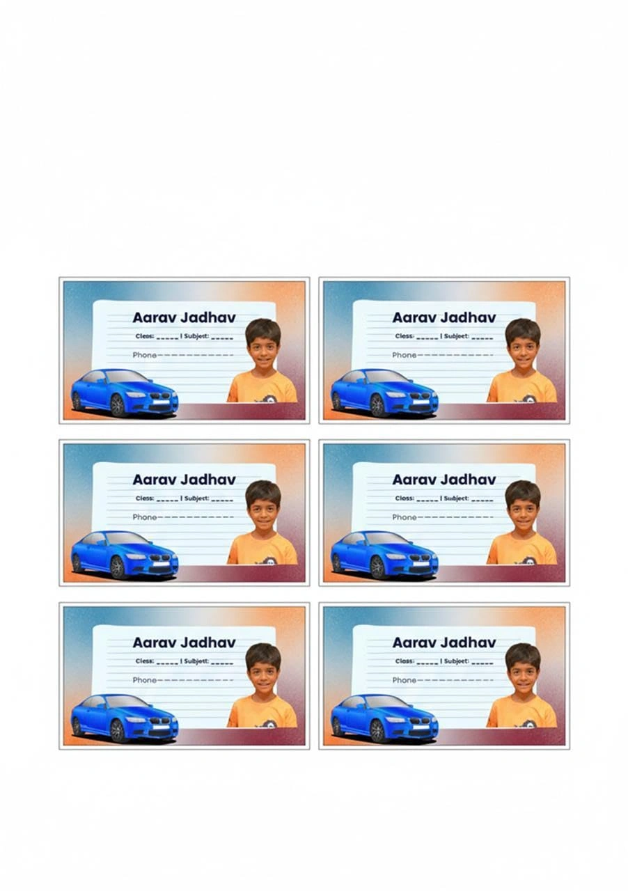 Customised Name Label Stickers Slip - Image 2