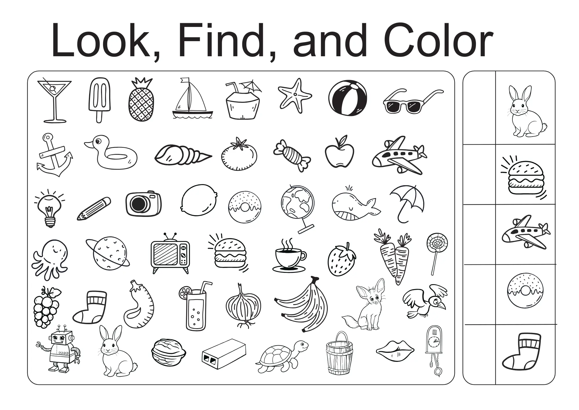 Look, Find & Color Book