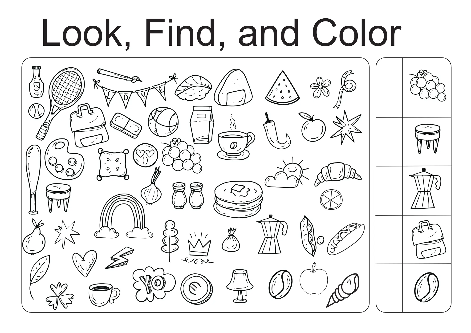 Look, Find & Colour Book - Image 2