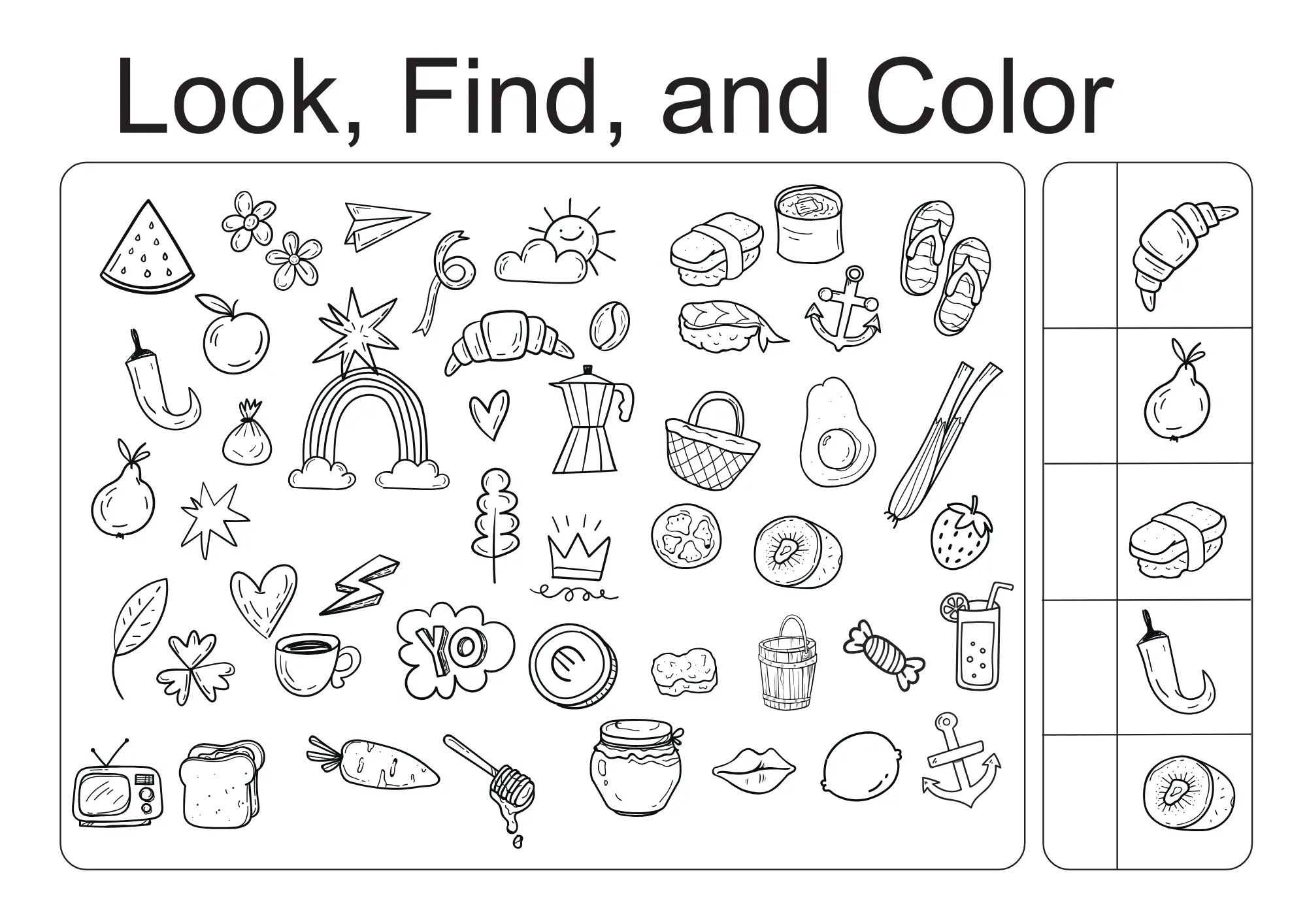 Look, Find & Colour Book - Image 4